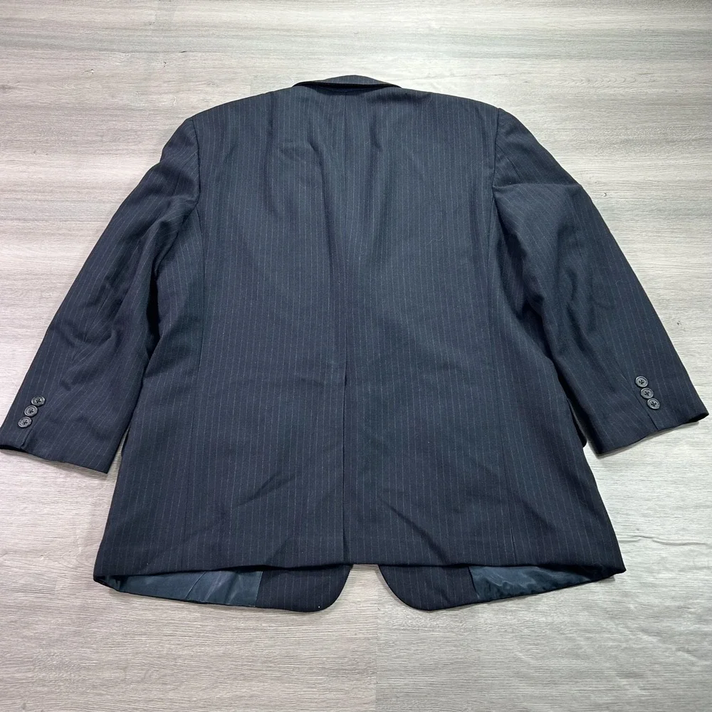 Kuppenheimer Blazer Mens 42R Navy Pinstripe 2 Button‎ Vented Suit Jacket